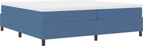 vidaXL Κρεβάτι με ελατήρια Μπλε και άσπρο 200 x 200 cm