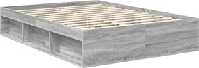 vidaXL Σκελετός Κρεβατιού Γκρι Sonoma 140 x 190 cm
