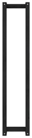 Πετσετοκρεμάστρα Μαύρο 23x18x110 εκ. από Μασίφ Ξύλο Πεύκου - Μαύρο