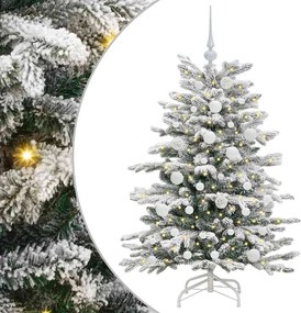 vidaXL Τεχνητό Χριστουγεννιάτικο Δέντρο με Άξονα Λευκό 120 cm