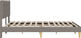 vidaXL Σκελετός Κρεβατιού Taupe 140 x 190 cm Ύφασμα