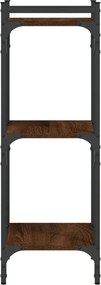 vidaXL Βιβλιοθήκη 3 Επιπέδων Καφέ Δρυς 40 x 30 x 86 εκ. Επεξεργ. Ξύλο