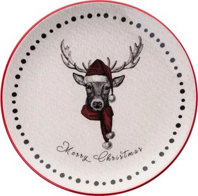 Service Plate Set (6 Pieces) Xmas Merry Multicolor