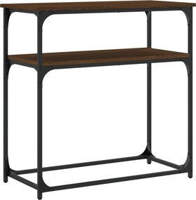 vidaXL Τραπέζι Κονσόλα Καφέ Δρυς 75x35,5x75 εκ. Επεξεργασμένο Ξύλο