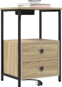 vidaXL Κομοδίνο Δρύς Sonoma 40 x 31 x 60 εκ. Επεξεργασμένο ξύλο