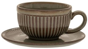 Φλυτζάνι Με Πιατάκι (Σετ 6Τμχ) 88882 80ml Green Ceramic