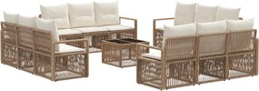vidaXL Σετ Καναπέ Κήπου 13 pcs Μπεζ συνθετικό ρατάν