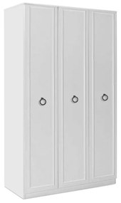 Ντουλάπα ρούχων Hampton Megapap τρίφυλλη χρώμα λευκό 103x52x185εκ. - 0241425