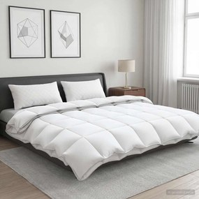 vidaXL Πάπλωμα FULDA 220 x 260 cm 4 Εποχές 310 GSM 90% Χήνας Λευκό