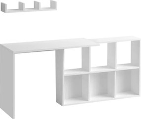 Γραφείο εργασίας Blake Megapap χρώμα λευκό 145x45x74εκ.