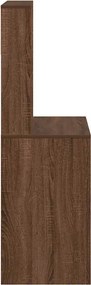 vidaXL Γραφείο με Ράφια Καφέ Δρυς 100x45x140 εκ. από Τεχνητό Ξύλο
