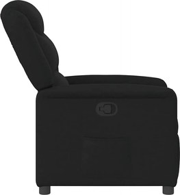 vidaXL Πολυθρόνα Ανακλινόμενη Μαύρη Υφασμάτινη