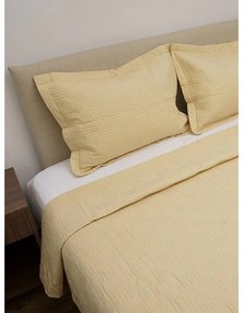 Κουβερλί Percale κεντητό Yellow Υπέρδιπλο (220x240)