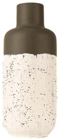 Βάζο 697ELD1113 Φ12x32cm White-Brown Aberto Design Κεραμικό