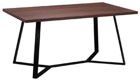 Τραπέζι Hanson 160x90x75cm Σκ.Καρυδί/Βαφή Μαύρη