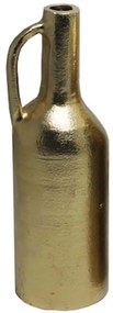Βάζο Bottle 027942 7x7x25cm Antique Gold Αλουμίνιο