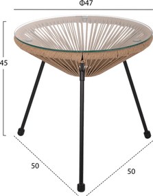 ΣΕΤ ΕΞΩΤΕΡΙΚΟΥ ΧΩΡΟΥ 3ΤΜΧ ACAPULCO HM21100 TWISTED WICKER-ΜΕΤΑΛΛΟ