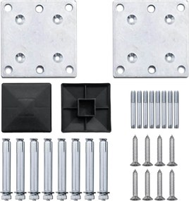 vidaXL Πάνελ Φράχτη 4 pcs WPC και Αλουμίνιο Γκρι