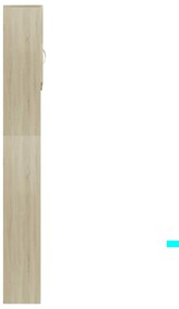 vidaXL Ντουλάπι Πλυντηρίου Χρώμα Sonoma Δρυς 64x25,5x190εκ Επεξ. Ξύλο