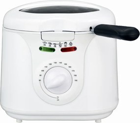 Φριτέζα Elite EDFF-1290W, 1300 W, 2 λίτρα, 80-190 °C, Θυρίδα παρακολούθησης, Cool Touch, Λευκό