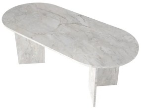 Τραπέζι Cortado Megapap χρώμα λευκό εφέ μαρμάρου 200x90x74εκ.