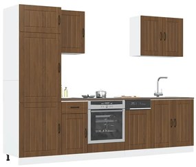 vidaXL Σετ Ντουλάπια Κουζίνας 7 Τεμαχίων Lucca Επεξεργασμένο Ξύλο