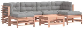 vidaXL Σαλόνι Κήπου Σετ 7 Τεμαχίων Μασίφ Ψευδοτσούγκας με Μαξιλάρια