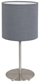 Φωτιστικό Επιτραπέζιο Pasteri 31596 Grey Eglo Metal, Fabric
