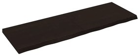VidaXL Επιφάνεια Τραπεζιού Σκούρο Καφέ 180x60x(2-6)εκ Επεξ. Μασίφ Δρυς