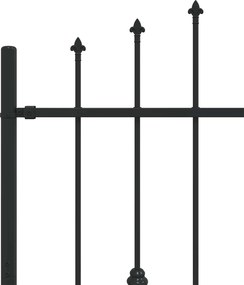 vidaXL Φράχτης με Σπίθες ASTEN 200 x 150 cm Μαύρο