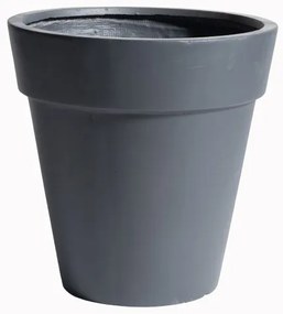 Supergreens Γλάστρα Πήλινη με Γείσο Γκρι 44x44x44 εκ.