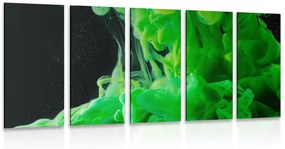 Εικόνα 5 τμημάτων πράσινα ρέοντα χρώματα - 100x50