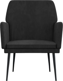 vidaXL Πολυθρόνα Μαύρη 62 x 79x 79 εκ. Βελούδινη
