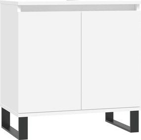 vidaXL Σετ Επίπλων Μπάνιου 3 Τεμαχίων Λευκό από Επεξεργασμένο Ξύλο