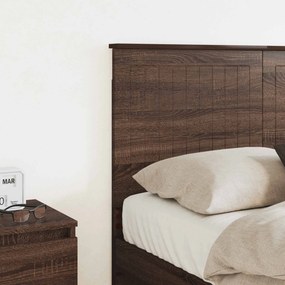 vidaXL Κεφαλάρι με κεφαλάρι Καφέ δρυς 135 cm Επεξεργασμένο ξύλο