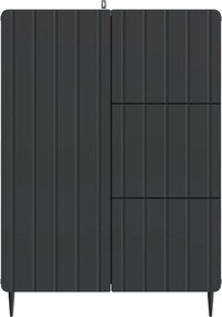 vidaXL Πλαϊνό γραφείο Μαύρο 66 x 34,5 x 91,5 εκ Επεξεργασμένο Ξύλο