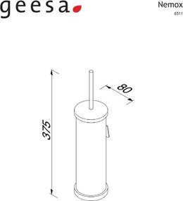 Geesa Nemox 6511 Brushed Black - Πιγκάλ Επιτοιχο