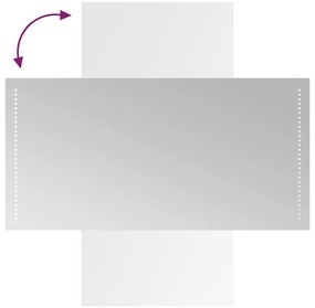 vidaXL Καθρέφτης Μπάνιου με LED 50x100 εκ.