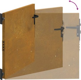 vidaXL Πόρτα Κήπου από Ατσάλι Corten 85x75 εκ.