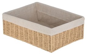 Κουτί Αποθήκευσης Μπάνιου Botanica 28x20x10cm Με Εσωτερική Επένδυση Natural Estia Fabric,Paper