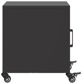 vidaXL Κομοδίνα 2 τεμ. Μαύρο 36x39x43,5 εκ. από Χάλυβα