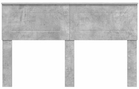 vidaXL Κεφαλάρι Σκυρόδεμα Γκρι 140 cm Επεξεργασμένο ξύλο