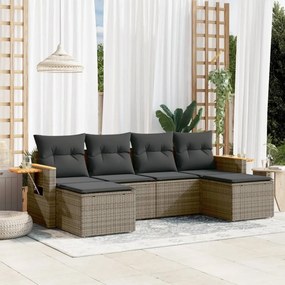 vidaXL Patio Sofa Set 4-θέσια Grey