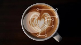 Intra Συλλεκτικό Ξύλινο Παζλ Plywood  4mm - Latte Art σε σχήμα καρδιάς σε φλιτζάνι καφέ Σε Ξύλινο Κουτί - Διαστάσεις: 10x10 cm – 25 κομμάτια