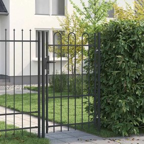vidaXL Πύλη Φράχτη Γκρι 100 x 150 cm Χάλυβας με Επικάλυψη Πούδρας