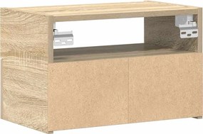 vidaXL Κομοδίνο Επιτοίχιο Sonoma Δρυς 45x26x28,5 εκ.