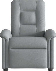 vidaXL Πολυθρόνα Μασάζ Ανακλινόμενη Ανοιχτό Γκρι Υφασμάτινη