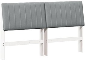 vidaXL Ταπετσαρισμένο κεφαλάρι Ανοιχτό γκρι 150 cm