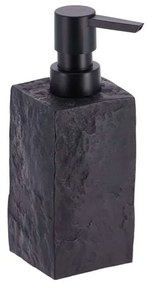 Δοχείο Κρεμοσάπουνου Stone 06.62120103 Black Πολυρεσίνη