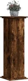 vidaXL Βάσεις Φυτών Καπνιστή Δρυς 33x33x100εκ Επεξεργασμένο Ξύλο